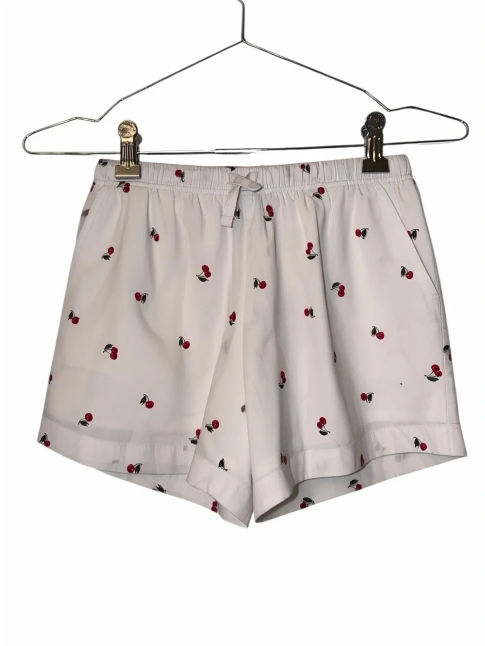 abercrombie kids White smock sleeveless Cherry-Print tank short outfit 9/10 NWT